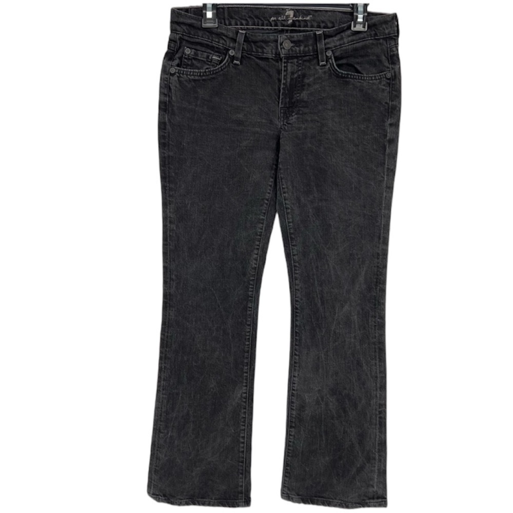 7 for‎ all Mankind Black Straight Leg jeans